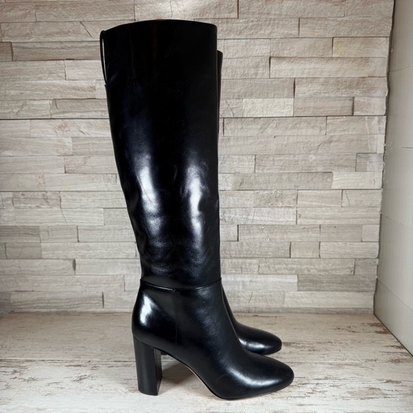 Kate Spade Colby Tall Leather High-Heel Boots Black Size 9.5B NEW - Picture 2 of 16